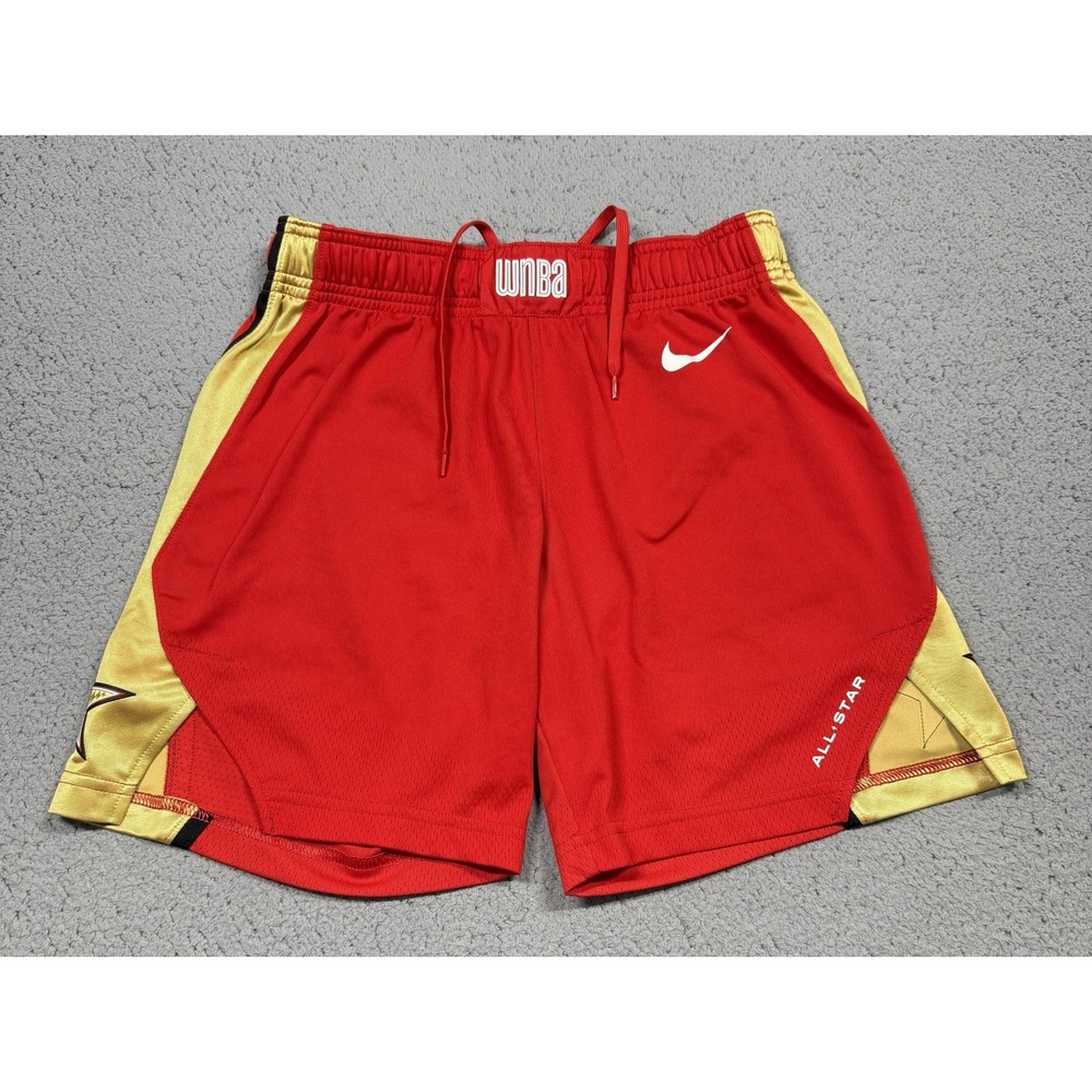 Nike WNBA All Star Shorts‎ Womens 30 Red Gold WNBA Basketball Performance USA